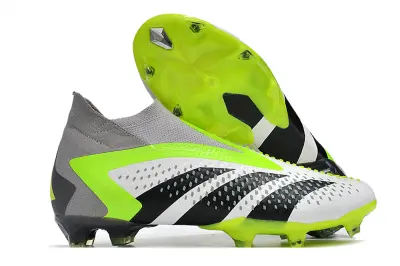 Adidas Predator Accuracy+ Laceless FG - White/Lime Green/Black
