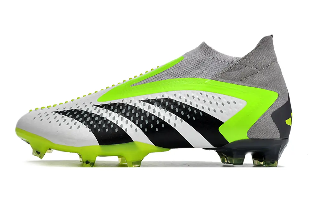 Adidas Predator Accuracy+ Laceless FG - White/Lime Green/Black