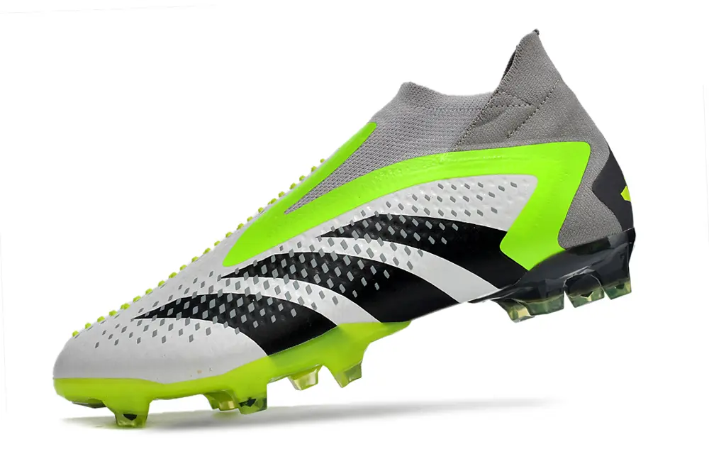Adidas Predator Accuracy+ Laceless FG - White/Lime Green/Black