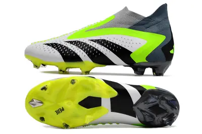 Adidas Predator Accuracy+ Laceless FG - White/Lime Green/Black