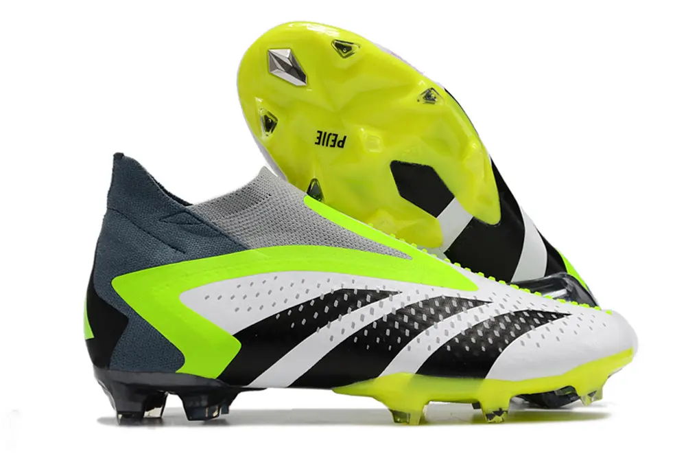 Adidas Predator Accuracy+ Laceless FG - White/Lime Green/Black
