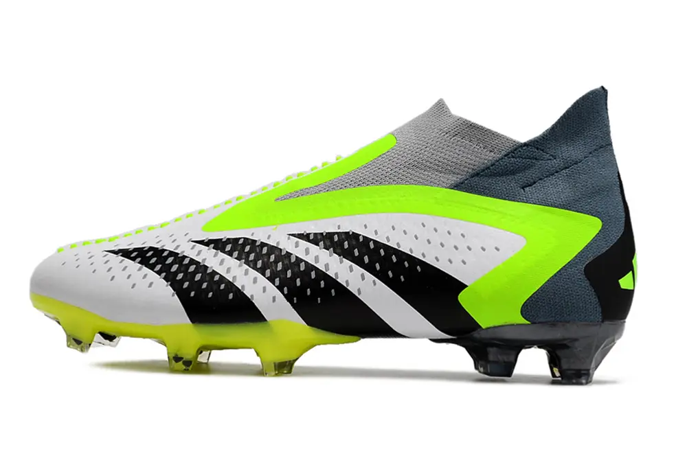 Adidas Predator Accuracy+ Laceless FG - White/Lime Green/Black