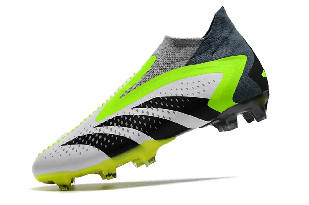 Adidas Predator Accuracy+ Laceless FG - White/Lime Green/Black