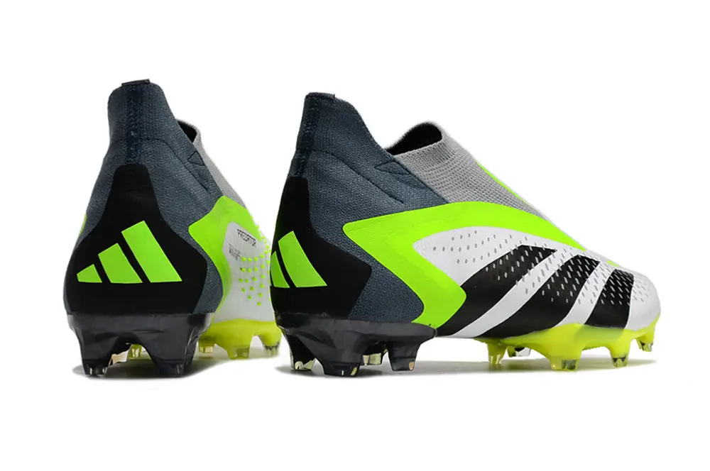 Adidas Predator Accuracy+ Laceless FG - White/Lime Green/Black