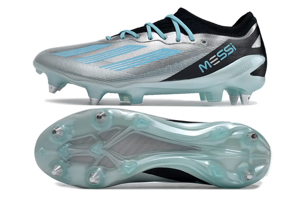 Messi x Adidas X Speedportal.1 SG - Silver/Sky Blue/Black