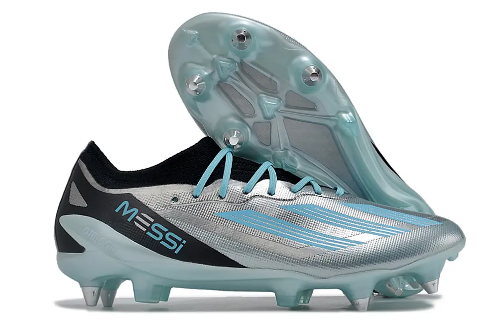 Messi x Adidas X Speedportal.1 SG - Silver/Sky Blue/Black