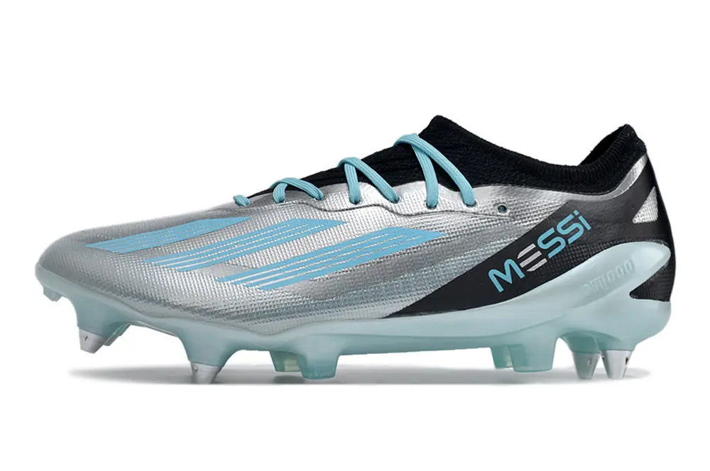 Messi x Adidas X Speedportal.1 SG - Silver/Sky Blue/Black