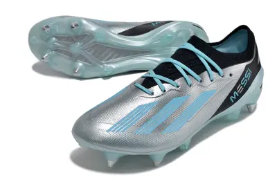 Messi x Adidas X Speedportal.1 SG - Silver/Sky Blue/Black