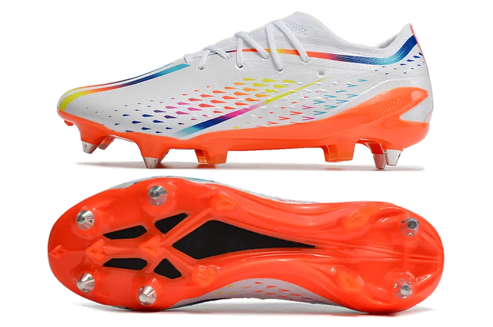 Adidas X Speedportal.1 SG - White/Vibrant Orange/Rainbow Accents
