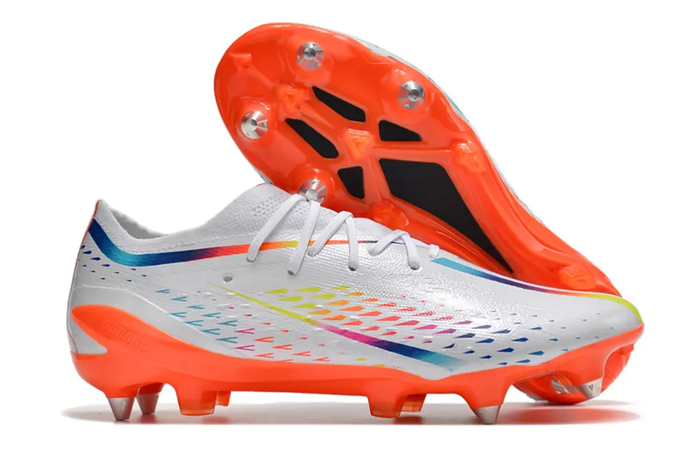 Adidas X Speedportal.1 SG - White/Vibrant Orange/Rainbow Accents