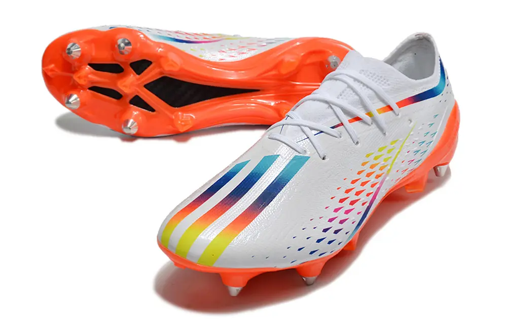 Adidas X Speedportal.1 SG - White/Vibrant Orange/Rainbow Accents
