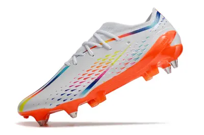 Adidas X Speedportal.1 SG - White/Vibrant Orange/Rainbow Accents