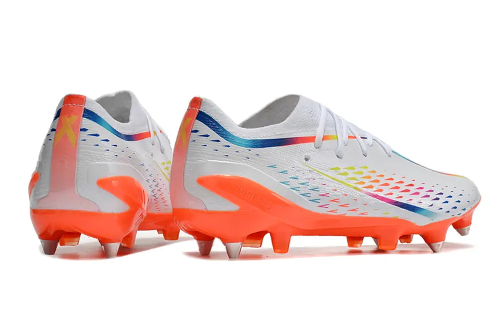 Adidas X Speedportal.1 SG - White/Vibrant Orange/Rainbow Accents