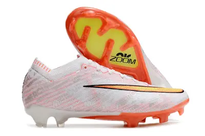 Nike Air Zoom Mercurial Vapor 15 Elite FG - White/Electric Orange/Neon Yellow