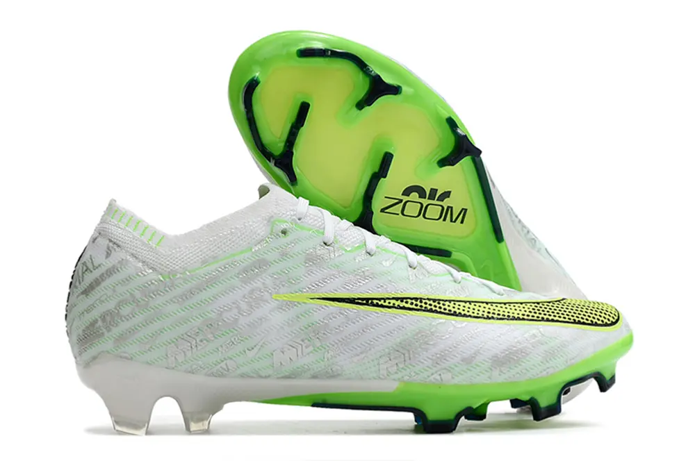Nike Air Zoom Mercurial Vapor 15 Elite FG - White/Neon Green/Black