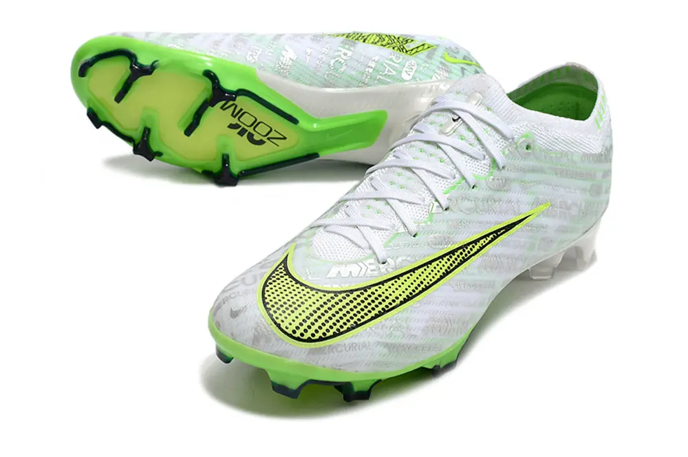 Nike Air Zoom Mercurial Vapor 15 Elite FG - White/Neon Green/Black