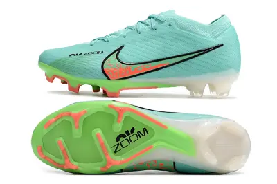 Nike Air Zoom Mercurial Vapor 15 Elite FG - Aqua/Neon Green/Coral Red