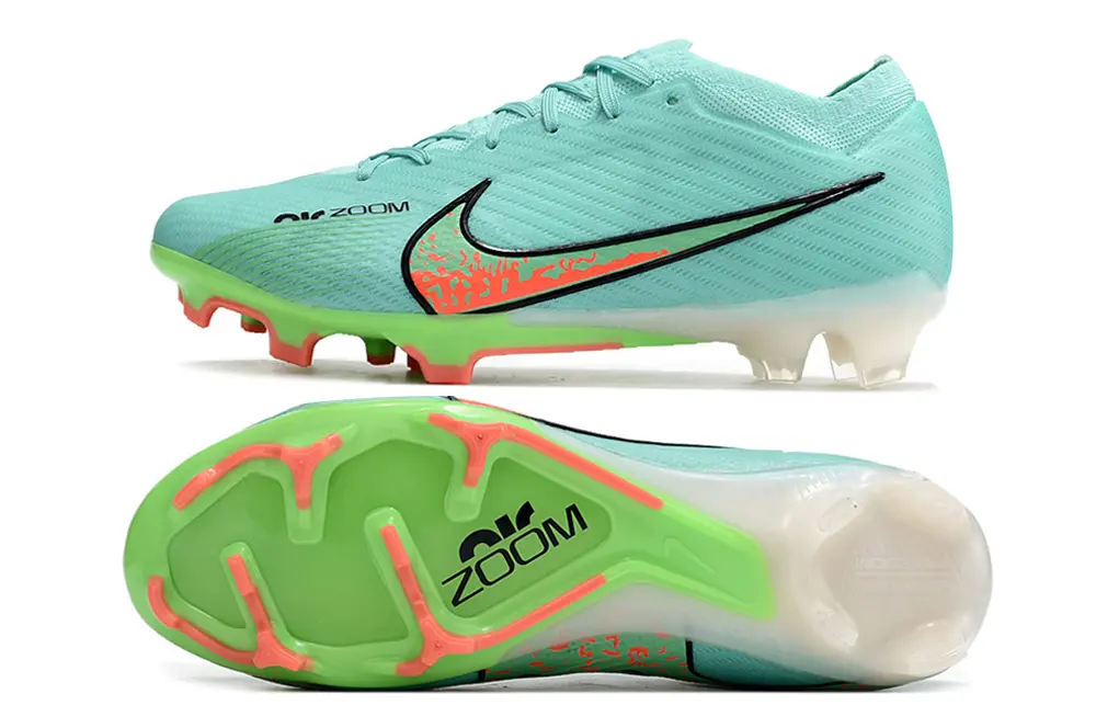 Nike Air Zoom Mercurial Vapor 15 Elite FG - Aqua/Neon Green/Coral Red