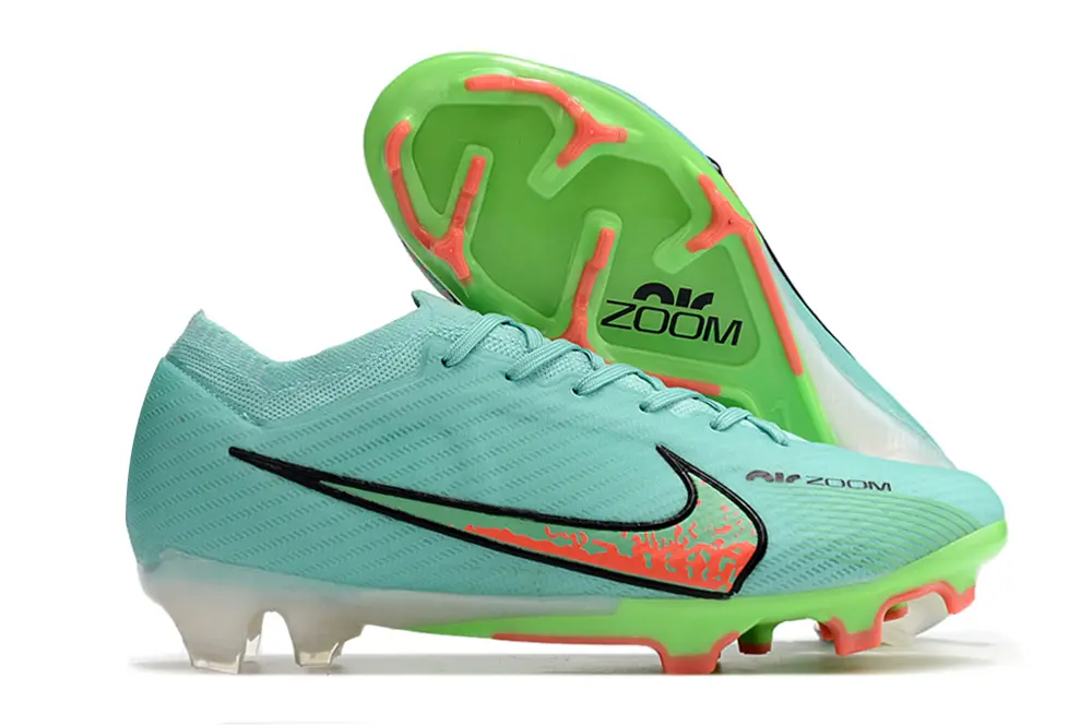 Nike Air Zoom Mercurial Vapor 15 Elite FG - Aqua/Neon Green/Coral Red