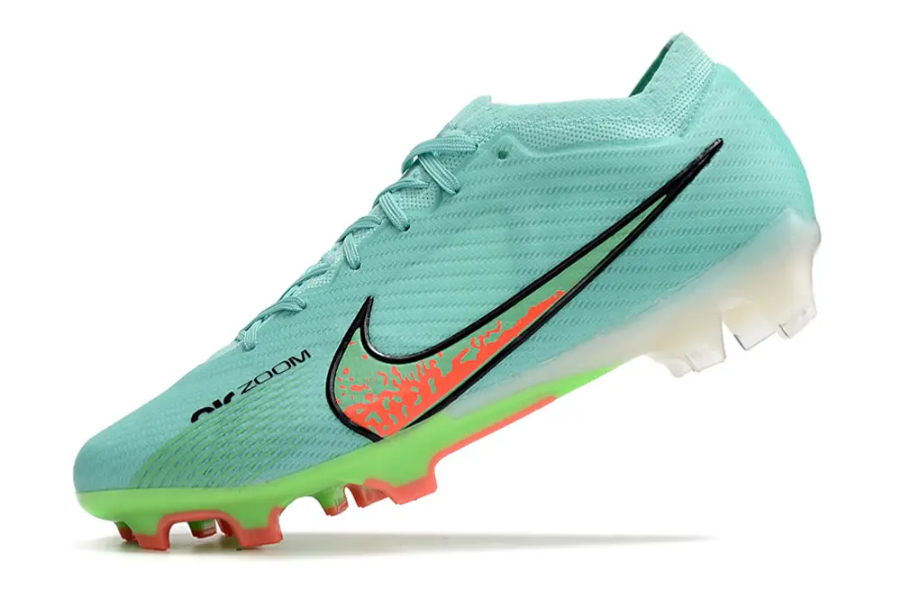 Nike Air Zoom Mercurial Vapor 15 Elite FG - Aqua/Neon Green/Coral Red