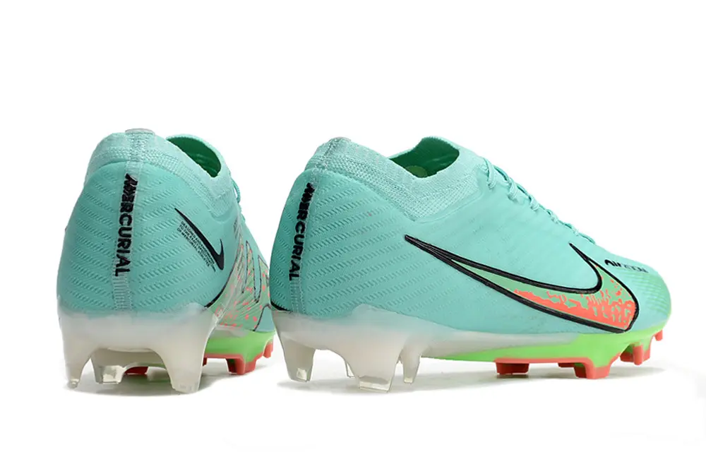 Nike Air Zoom Mercurial Vapor 15 Elite FG - Aqua/Neon Green/Coral Red