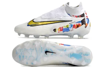 Nike Phantom GX Elite DF FG - White/Electric Blue/Gold