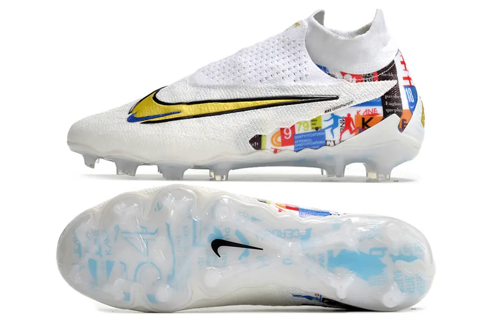 Nike Phantom GX Elite DF FG - White/Electric Blue/Gold