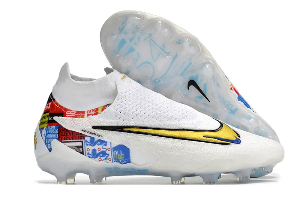 Nike Phantom GX Elite DF FG - White/Electric Blue/Gold
