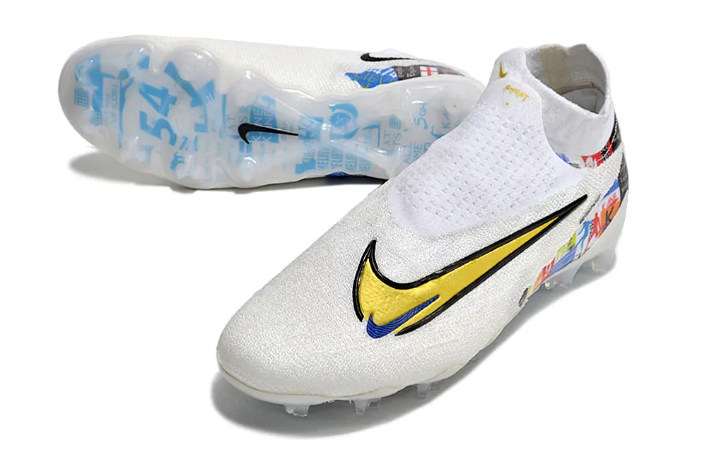 Nike Phantom GX Elite DF FG - White/Electric Blue/Gold