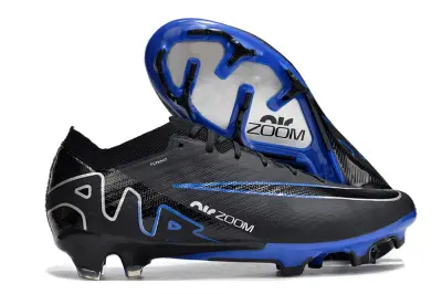 Nike Air Zoom Mercurial Vapor 15 Elite FG - Black/Electric Blue/Charcoal Gray