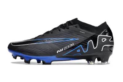 Nike Air Zoom Mercurial Vapor 15 Elite FG - Black/Electric Blue/Charcoal Gray