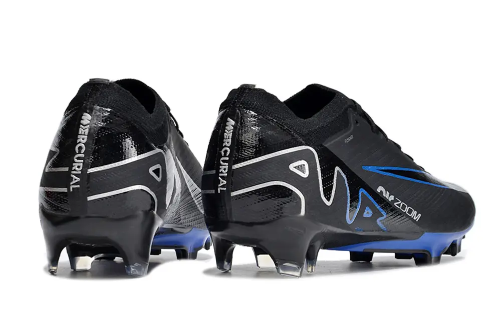 Nike Air Zoom Mercurial Vapor 15 Elite FG - Black/Electric Blue/Charcoal Gray