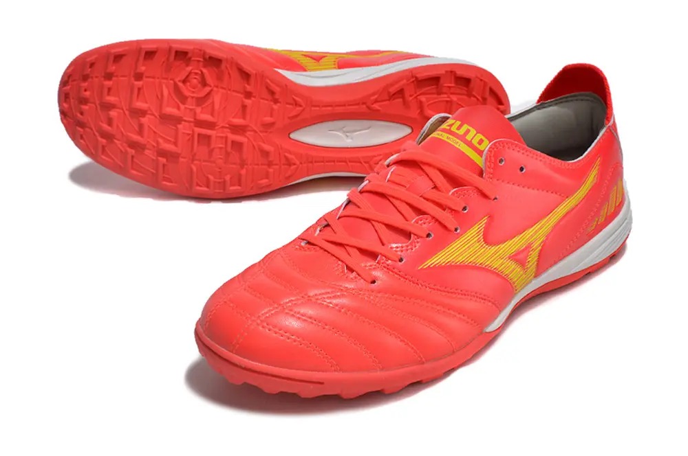 Mizuno Morelia Wave Cup Classic TF - Red/Vibrant Red/Lightning Yellow