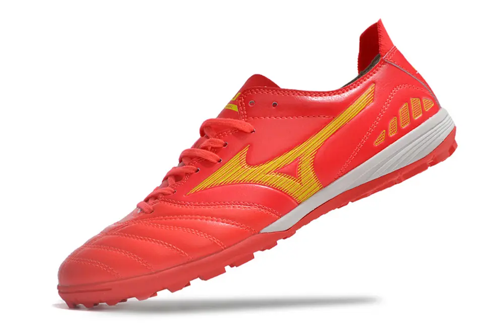 Mizuno Morelia Wave Cup Classic TF - Red/Vibrant Red/Lightning Yellow