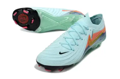 Nike Phantom GX 2 Elite FG Firm Ground Soccer Cleats - Aqua/Coral Sunset/Gold Sparkle