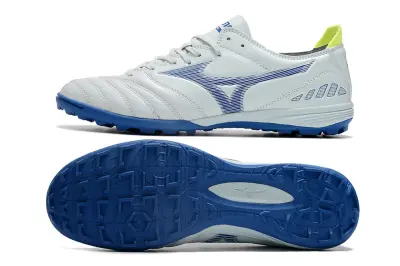 Mizuno Morelia Wave Cup Classic TF - White/Blue Wave/Neon Accent