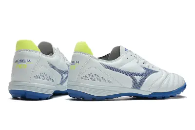 Mizuno Morelia Wave Cup Classic TF - White/Blue Wave/Neon Accent