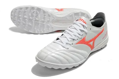 Mizuno Morelia Wave Cup Classic TF - White/Dynamic Orange/Metallic Silver