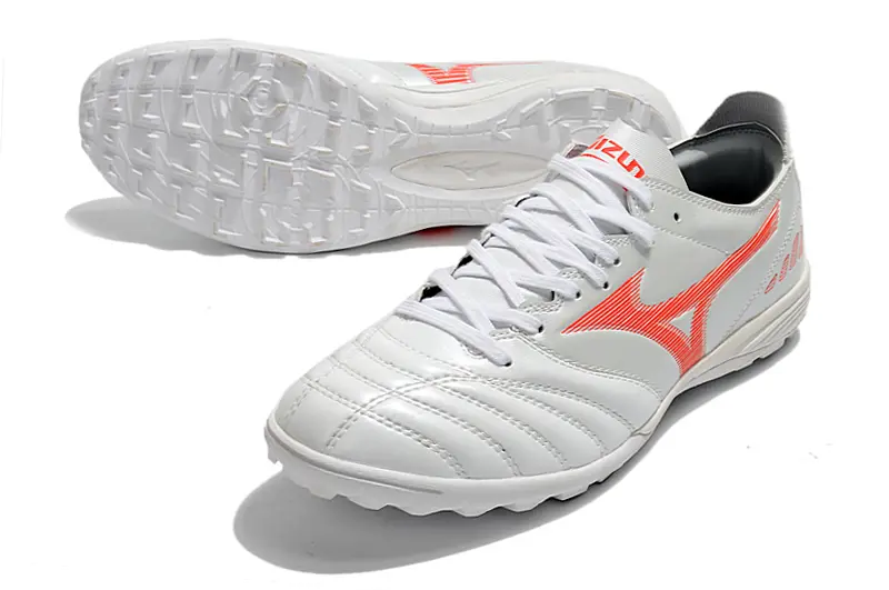 Mizuno Morelia Wave Cup Classic TF - White/Dynamic Orange/Metallic Silver