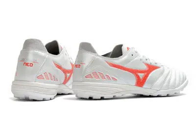 Mizuno Morelia Wave Cup Classic TF - White/Dynamic Orange/Metallic Silver