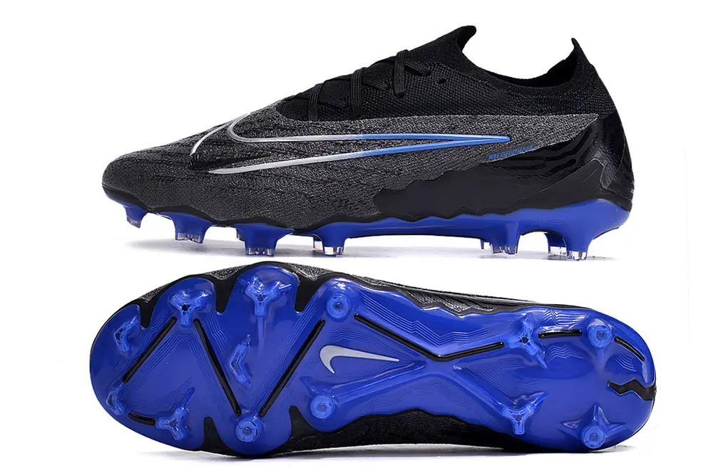 Nike Phantom GX Elite FG - Black/Electric Blue/Charcoal Gray