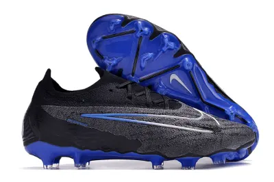 Nike Phantom GX Elite FG - Black/Electric Blue/Charcoal Gray