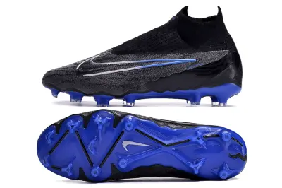 Nike Phantom GX Elite DF FG - Black/Electric Blue/Charcoal Gray