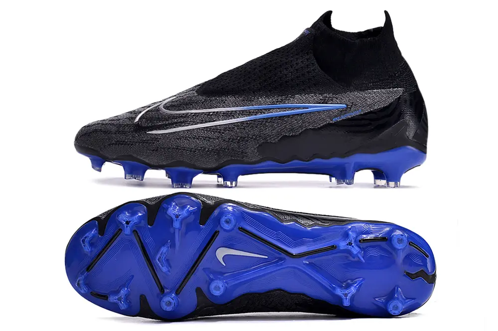 Nike Phantom GX Elite DF FG - Black/Electric Blue/Charcoal Gray