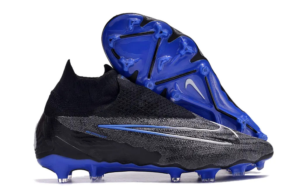 Nike Phantom GX Elite DF FG - Black/Electric Blue/Charcoal Gray