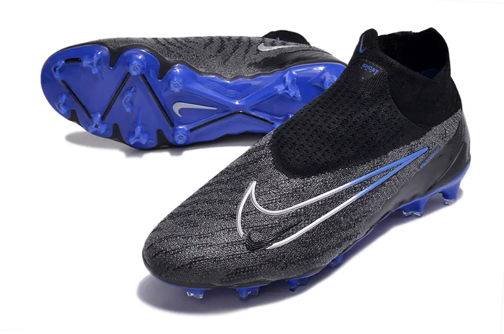 Nike Phantom GX Elite DF FG - Black/Electric Blue/Charcoal Gray