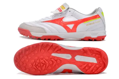 Mizuno Morelia Classic TF - White/Coral Red/Light Grey