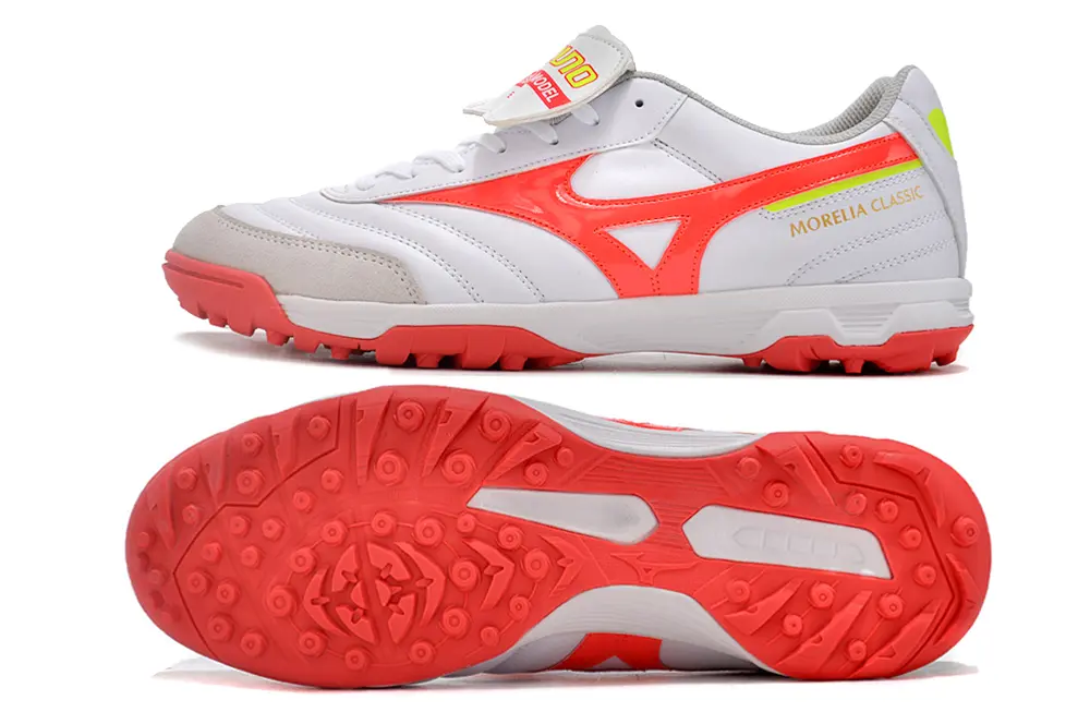Mizuno Morelia Classic TF - White/Coral Red/Light Grey