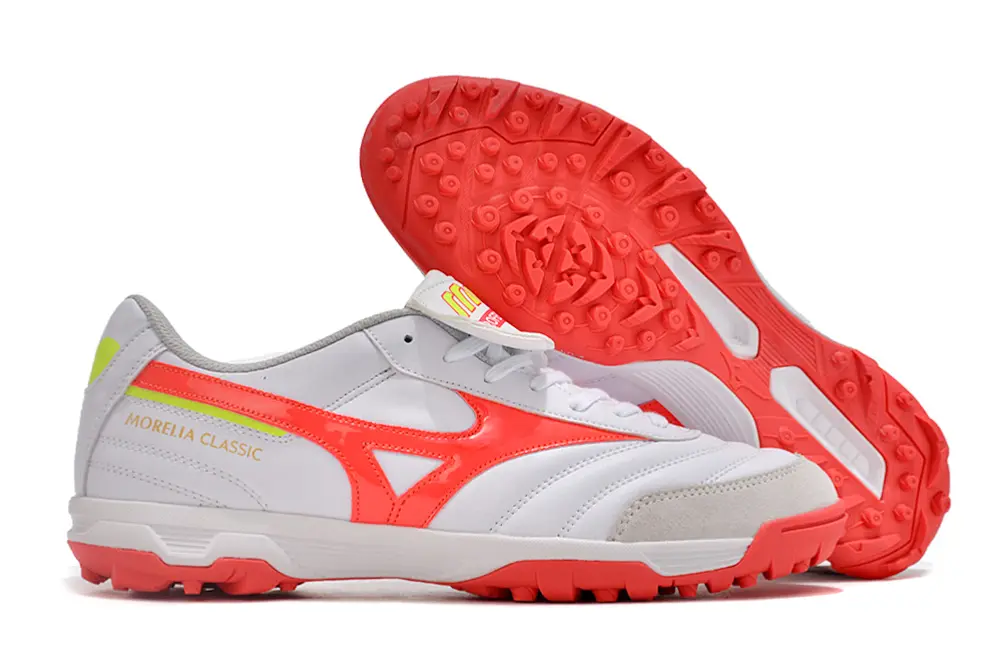 Mizuno Morelia Classic TF - White/Coral Red/Light Grey