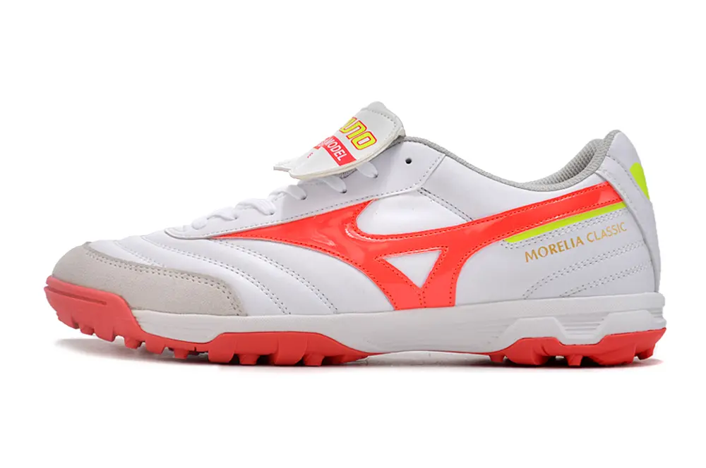 Mizuno Morelia Classic TF - White/Coral Red/Light Grey